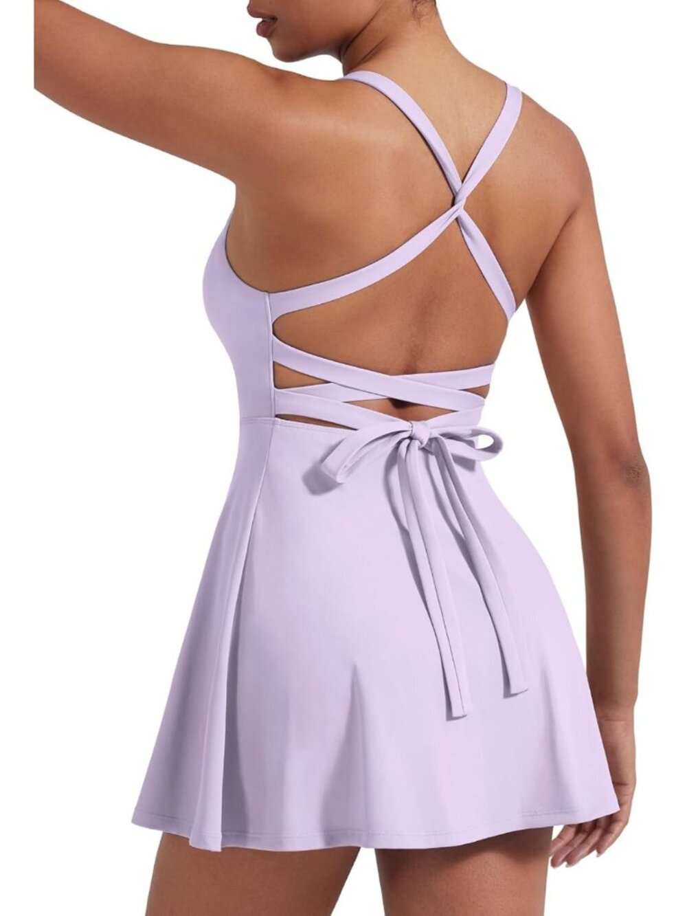 Stylish Backless Women's Tennis Dress with Shorts | CoreFlex Workout Outfit